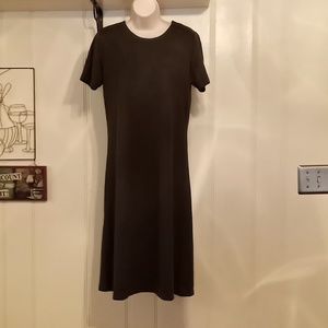 BNWT Susan Graver Shortsleeve Dress Sz XS Olive Green